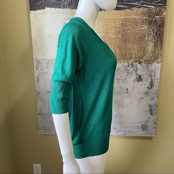 Mexx Green 1/2 Sleeve V-Neck Sweater - Picture 3 of 4